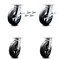 Service Caster 8 Inch Kingpinless Rubber on Steel Wheel Caster Swivel Locks 2 Brakes SCC, 4PK SCC-KP30S820-RSR-SLB-BSL-2-BSL-2 - alternate 1